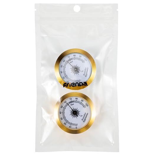 Frienda 2 Pcs Hydrometer 2 Inch Humidity Meter Cigar Humidor Hygrometers Round - Image 7