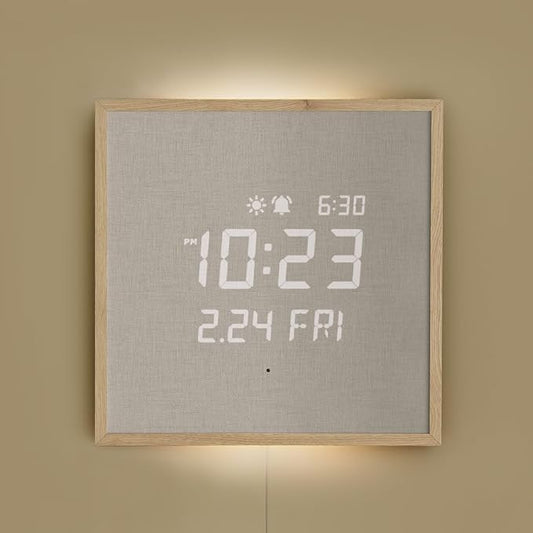 mooas Wooden Frame LED Silent Wall Clock by mooas