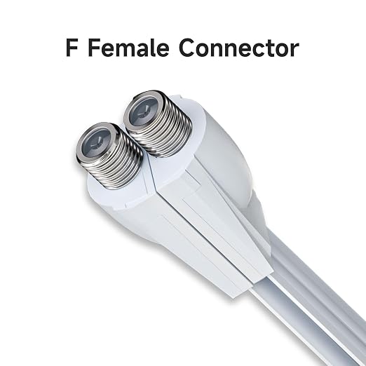 Goupchn Ultra Flat Ghost Wire Flat RG6 Coax Jumper Cable Extreme Slim F Female - Image 3