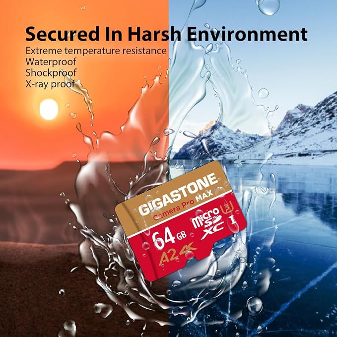 【5-Years Data Recovery】 GIGASTONE 64GB Micro SD Card, Camera Pro MAX, Compatible - Image 5