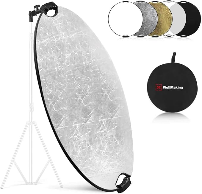 WELLMAKING 32 Inch Reflector Photography, Collapsible Light Reflector by WELLMAKING