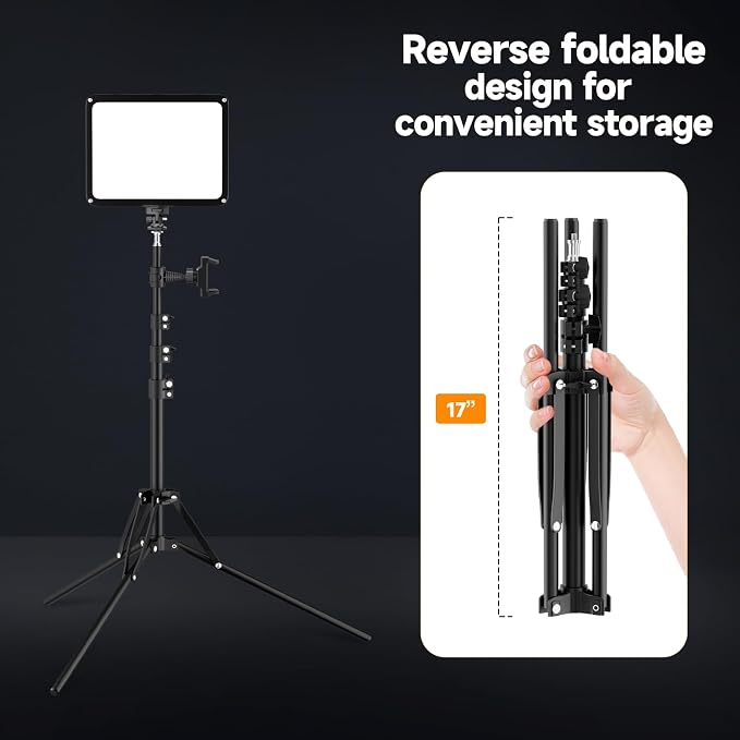 EMART LED Video Light Kit with Phone Holder & Barndoor, 2800-7000K Dimmable - Image 8