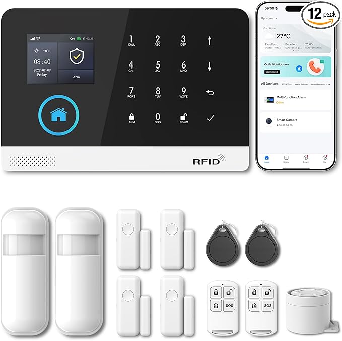 PGST Home Security Systems for House, Wireless Home Security Alarm System by PGST