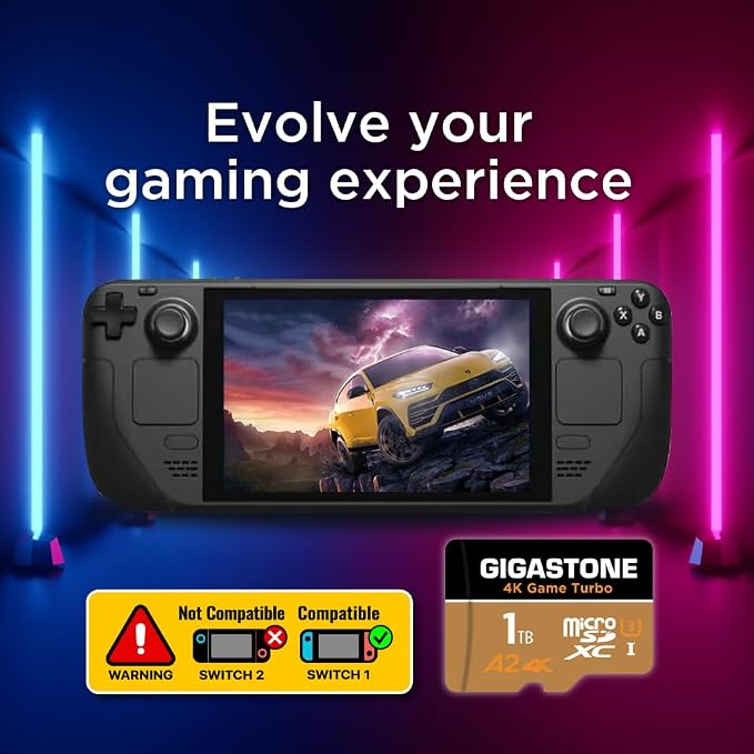 【for Switch 1 Only】 GIGASTONE 1TB Micro SD Card, 4K Game Turbo, Memory Card - Image 6