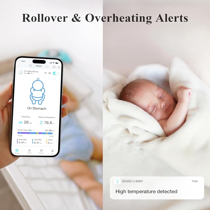 Sense-U Pro Baby Breathing Movement & Sleep Position Monitor - Image 5