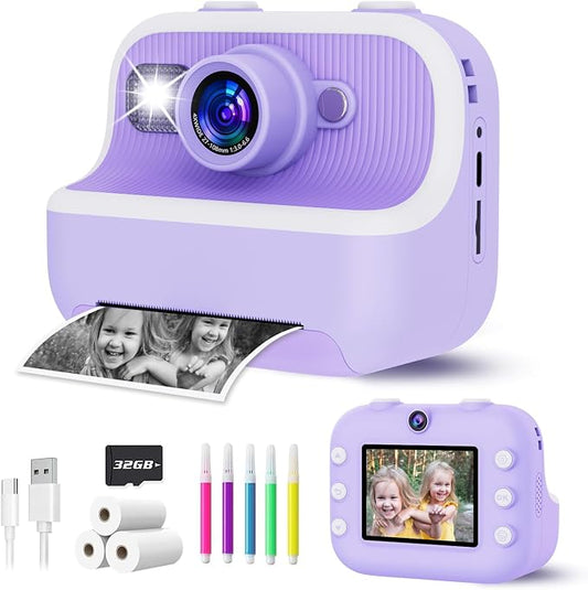 Instant Print Camera for Kids, Christmas Birthday Gifts for Girls Boys by TKECWOB