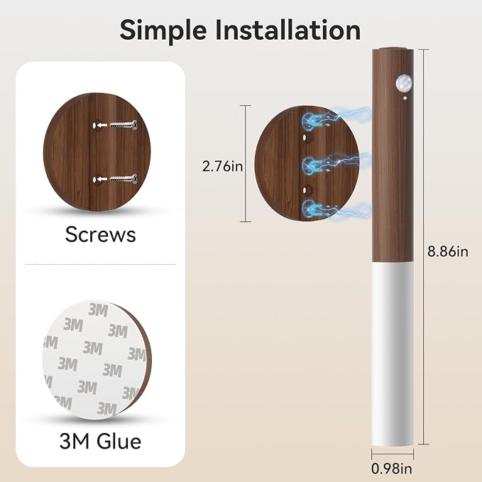 Wooden Motion Sensor Lights Indoor - Image 8