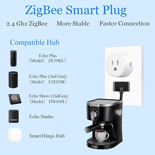 Smart Plug, ZigBee Switch Mini Smart Outlet Works - Image 4