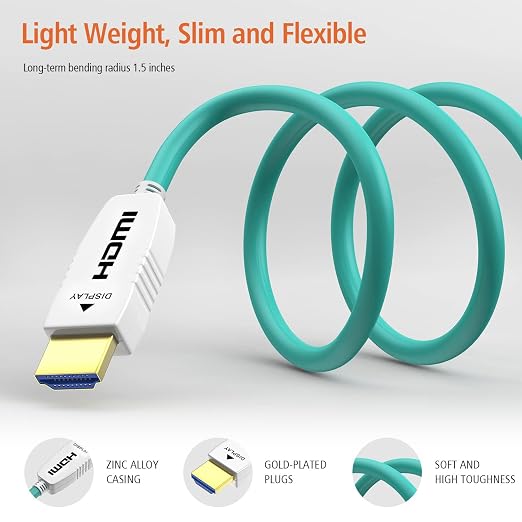 RUIPRO 8K Fiber Optic HDMI Cable 85 Feet 48Gbps 8K60Hz 4K120Hz Dynamic HDR - Image 5