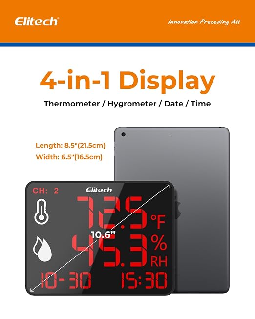 Elitech Bluetooth Hygrometer Thermometer Reusable Temperature Recorder Data - Image 4