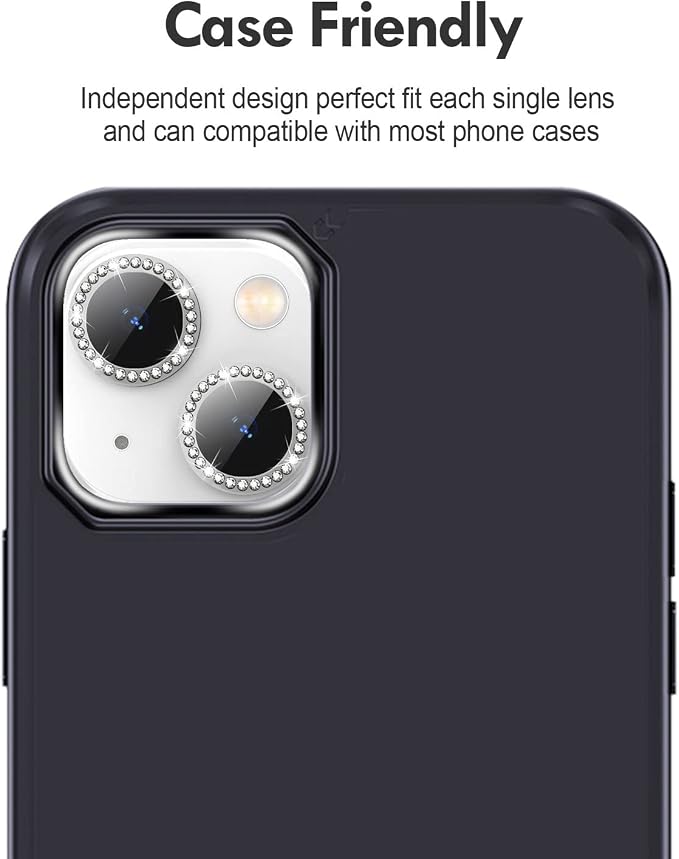 for iPhone 14 / iPhone 14 Plus Camera Lens Protector Bling, 9H Hardness - Image 6