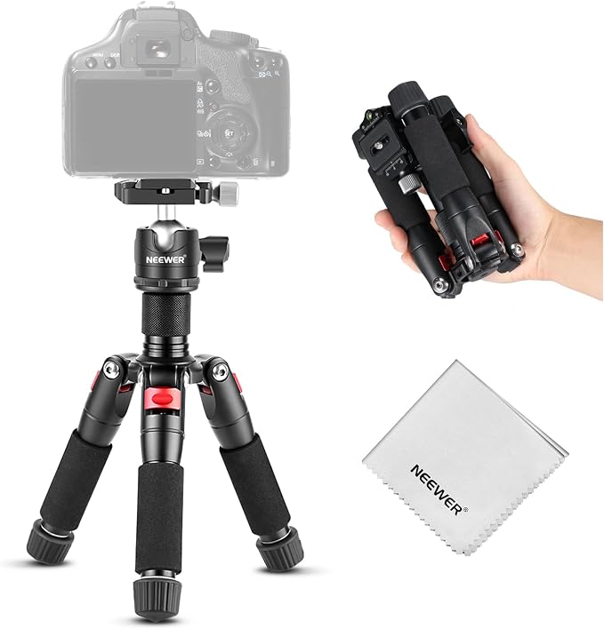 NEEWER Desktop Mini Tripod, 360° Ball Head, 1/4" QR Plate by Neewer