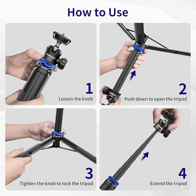 Kaitezenz Selfie Stick Tripod for Gopro Camera, Portable Lightweight Camera - Image 3