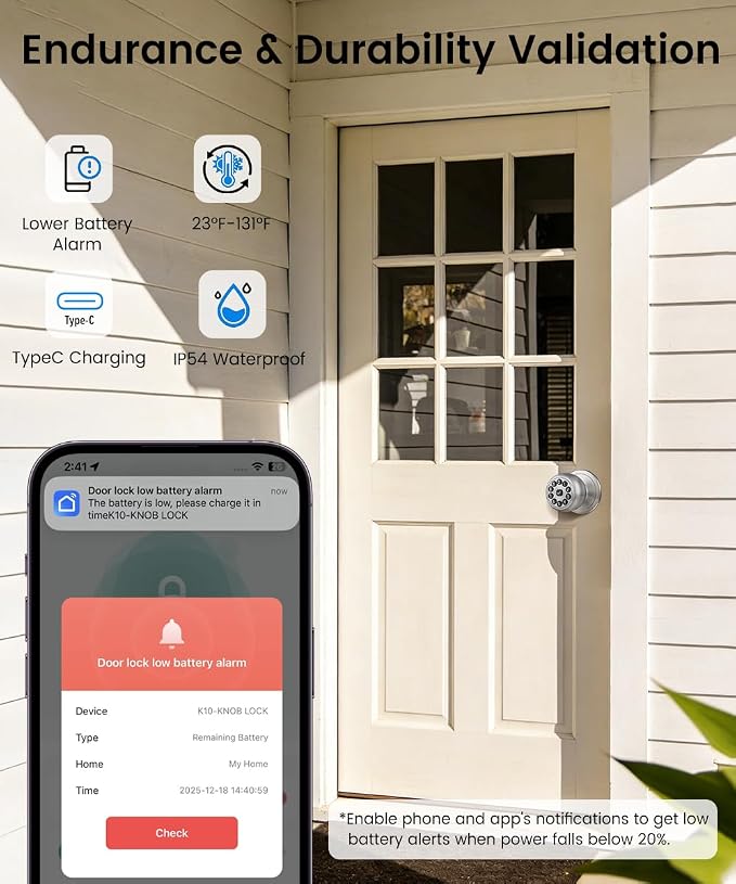 Smart Door Lock, Smart Keypad Door Knob - Image 3