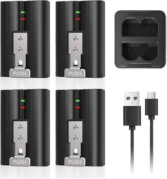 4Pack Ring Battery, Replacement Li-ion Battery 3.65V 6040mAh by TEMFANIC