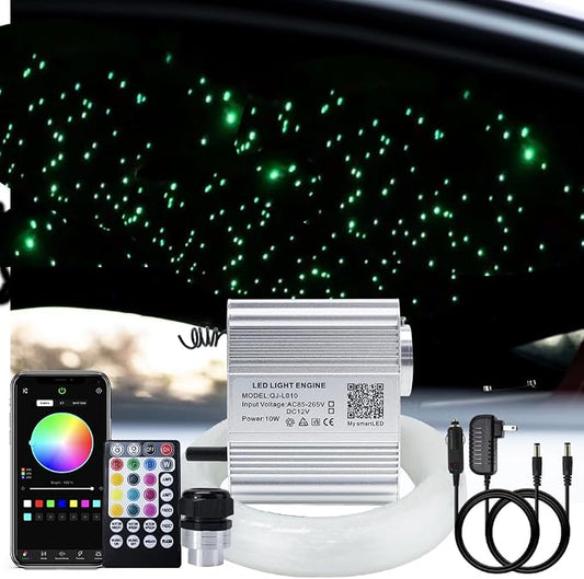 AKEPO Upgraded Twinkle+Music Effect+APP Control Fiber Optic Lights kit by AKEPO