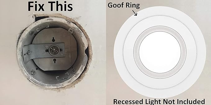 8 Pack Matte White Goof Trim Ring - Image 2