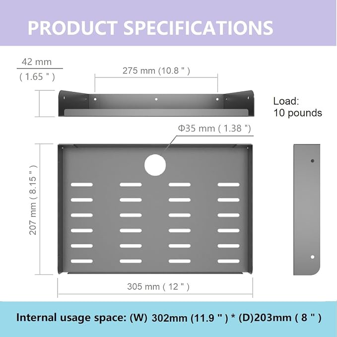 Metal Floating Wall Mounted Shelf Bracket - Image 2