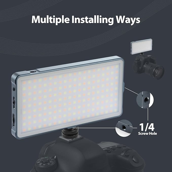 ENEGON 4000mAh Rechargeable Mountable Bicolor LED Video Light - Image 3