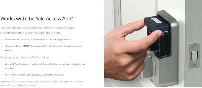 Emtek EMP21211US19 Empowered2 Electronic Touchscreen/Fingerprint Key Free Entry - Image 7