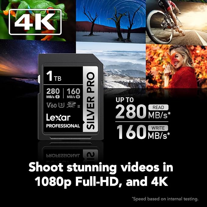 Lexar 1TB Professional Silver PRO SD Card, Full HD, - Image 3