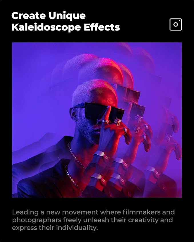 K&F CONCEPT 82mm Kaleidoscope Filter, Special Effects Filter Prism Crystal Glass - Image 3
