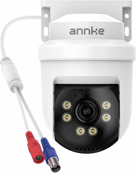ANNKE 5MP TVI CCTV Home Surveillance Dome PT Camera, Wired Add on Camera by ANNKE