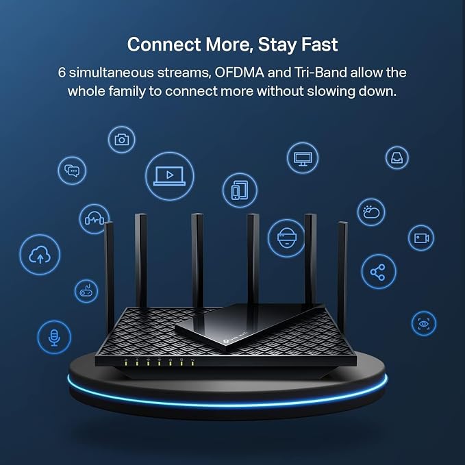 TP-Link AXE5400 Tri-Band WiFi 6E Router, Gigabit Internet - Image 5