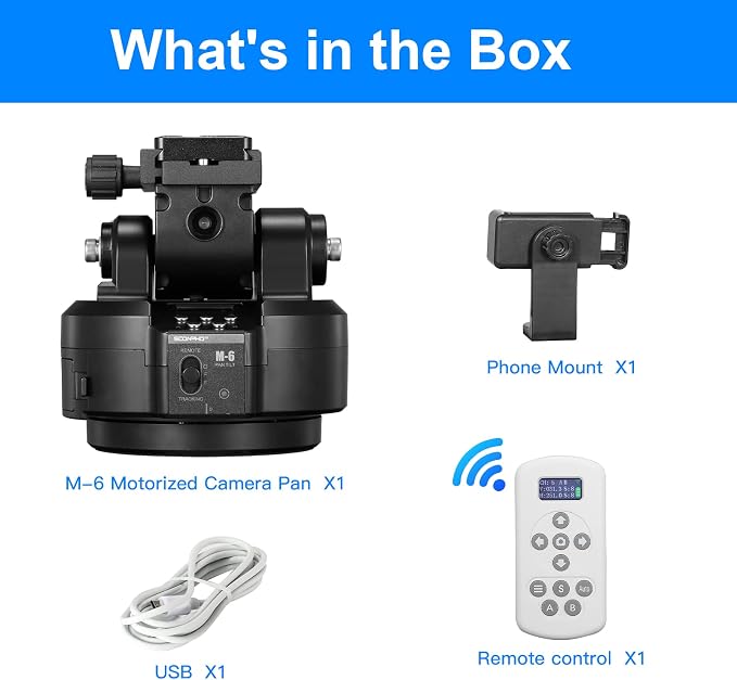 Soonpho M6 Auto Face Tracking Motorized Rotating Panoramic Tripod Head - Image 8