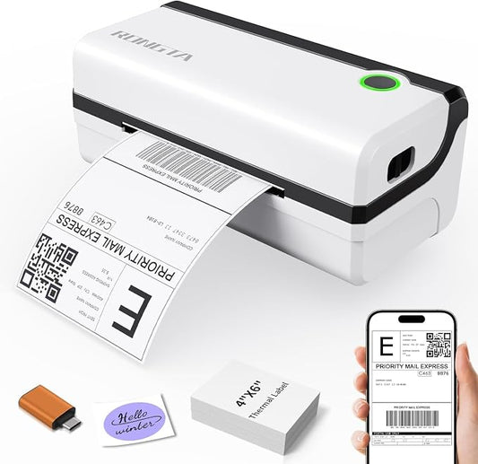 Rongta Bluetooth Thermal Shipping Label Printer, Wireless 4x6 Shipping Label by RONGTA