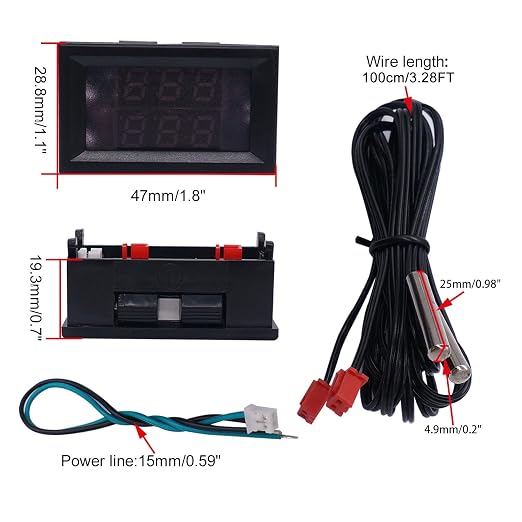 weideer Digital Thermometer Dual LED Display Fahrenheit to Centigrade - Image 6