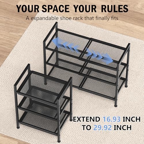 Expandable Shoe Rack for Closet, Shoe Storage - Image 4