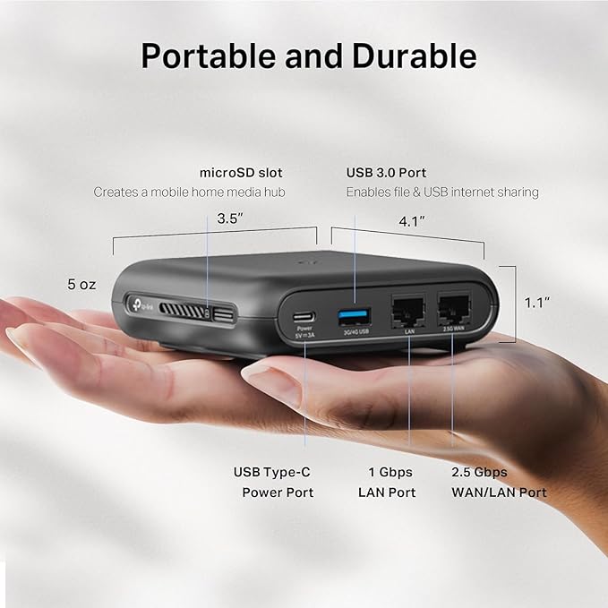 TP-Link Roam 6 AX3000 Dual-Band Wi-Fi 6 Travel Router – Multi-Gig Portable - Image 3