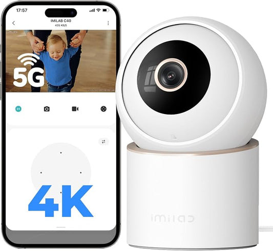 IMILAB 4K 8MP Security Camera Indoor, 360° View Pet/Dog/Baby Camera by IMILAB