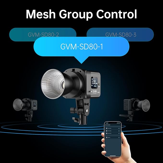 GVM SD80D 80W LED Video Light Kit - Image 8