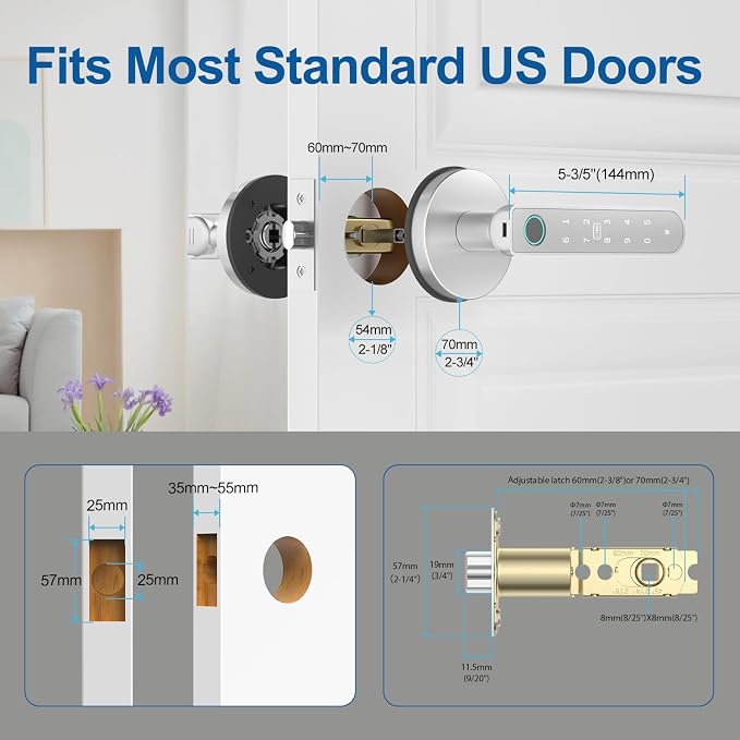 BIWIBON Fingerprint Door Lock – Fingerprint Door Knob - Image 6