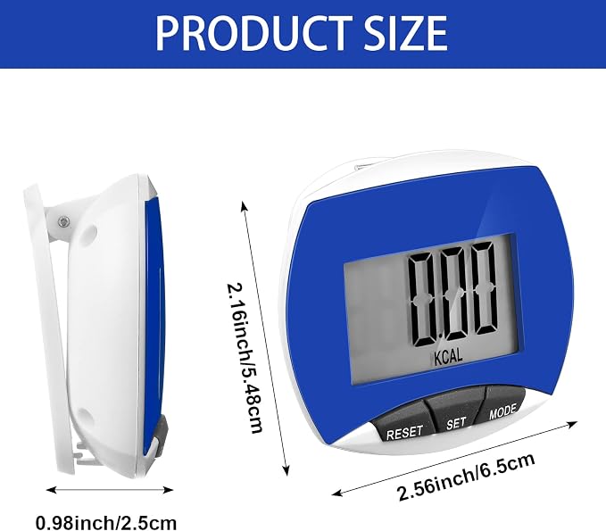 Weewooday Pedometer for Walking Steps and Miles Simple Pedometer Clip on - Image 2