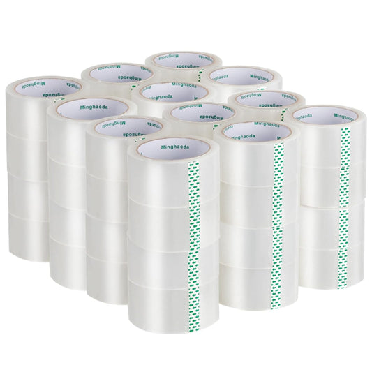 Clear Packing Tape (48 Rolls), Heavy Duty Packaging Tape for Shipping Packaging Moving Sealing, 2 inches Wide, 65 Yards Per Roll