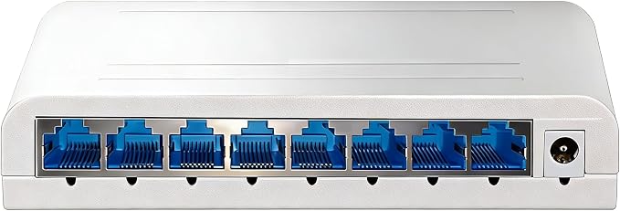 8 Port Gigabit Wired Ethernet Switch 1000Mbps USB 5-12V Powered White Plastic by PULVISION