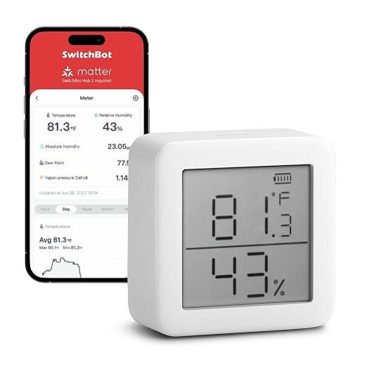 SwitchBot Room Thermometer Hygrometer Indoor, Dewpoint/VPD/Absolute Humidity by SwitchBot