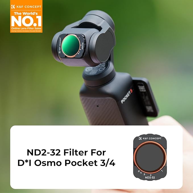 K&F CONCEPT Variable ND Filter for DJI Osmo Pocket 3/4, Xtra Muse Creator Combo - Image 2