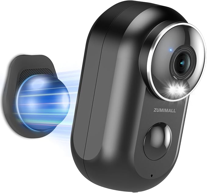 ZUMIMALL 2K Security Cameras Wireless Outdoor, Magnetic Mount, 130° View by ZUMIMALL