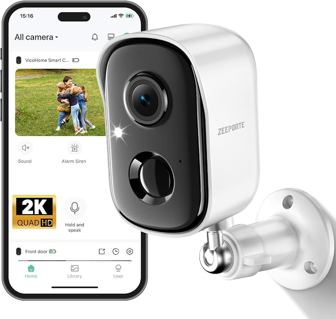 Security Cameras Wireless Outdoor, 2K Cameras by ZEEPORTE+SECURITY