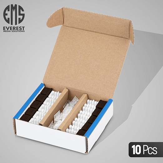 Everest 90° Angled RJ45 Cat6 Keystone Jacks 10-Pack in Brown - Image 2