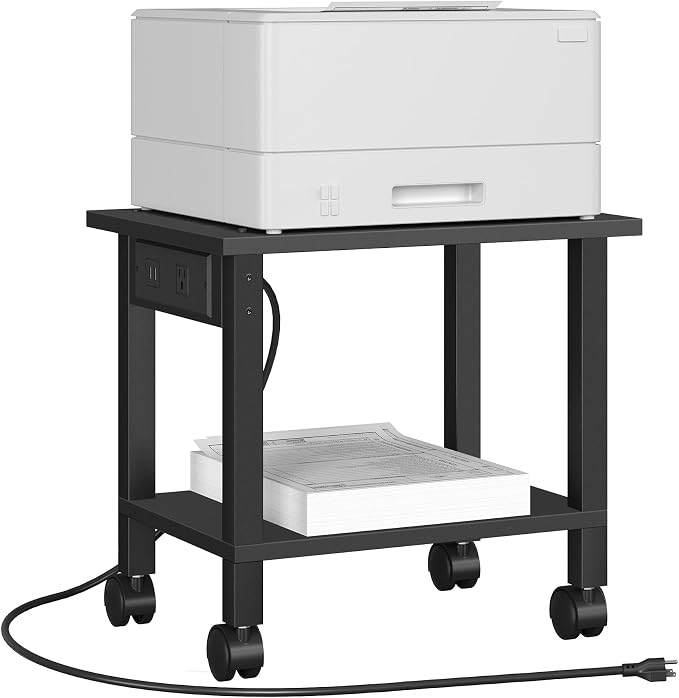 TUTOTAK 2 Tier Printer Stand, Rolling Printer Cart by ChoosetutotakFurnitureBuildYourCozyHome