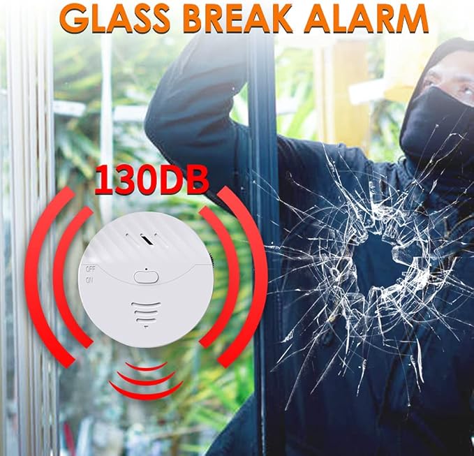 WiFi Window Alarm System, 4 Pack Glass Break Detection - Image 3