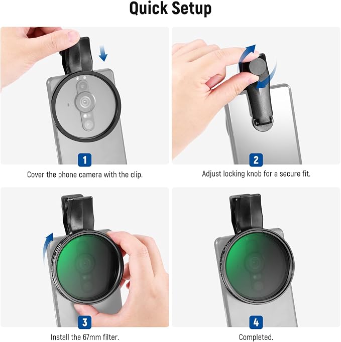 NEEWER 67mm Clip On Variable ND Filter - Image 8