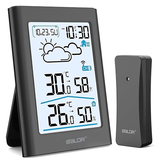 BALDR Indoor Outdoor Thermometer Wireless, Battery Powered Weather Station by BaldrInc