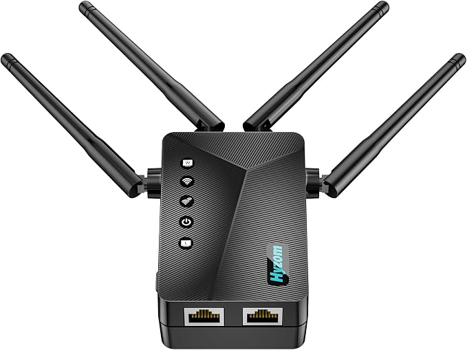 WiFi Extender Signal Booster Covers Up to 15000 Sq Ft by Hyzom
