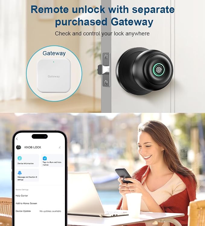 Fingerprint Door Lock, Smart Fingerprint Door Knob - Image 8